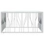 Mesa de centro acero inoxidable y vidrio plateado 100x100x50 cm en Mesas de centro | Comprar online en Foru.es