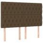 Cama box spring colchón luces LED tela marrón oscuro 140x190 cm de vidaXL, Camas y somieres - Ref: Foro24-3135672, Precio: 53...