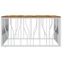 Mesa de centro acero inoxidable y madera maciza acacia plateado en Mesas de centro | Comprar online en Foru.es