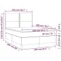 Box spring bed mattress and LED lights cream fabric 140x200 cm by vidaXL, Beds and slatted bases - Ref: Foro24-3135362, Price...