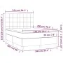 Boxspringbettmatratze und LED-Leuchten aus schwarzem Stoff 140x200 cm von vidaXL, Betten und Lattenroste - Ref: Foro24-313543...