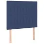 Box spring bed mattress and LED lights blue fabric 90x200 cm by vidaXL, Beds and slatted bases - Ref: Foro24-3135571, Price: ...