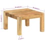 Mesa de centro de madera maciza de mango 55x55x35 cm en Mesas de centro | Comprar online en Foru.es