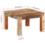 Mesa de centro de madera maciza reciclada 55x55x35 cm en Mesas de centro | Comprar online en Foru.es
