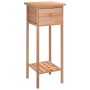 Mesa auxiliar con cajón madera maciza nogal 25x25x60 cm en Mesas auxiliares | Comprar online en Foru.es