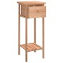 Mesa auxiliar con cajón madera maciza nogal 25x25x60 cm en Mesas auxiliares | Comprar online en Foru.es