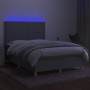 Cama box spring colchón y luces LED tela gris claro 140x190 cm de vidaXL, Camas y somieres - Ref: Foro24-3135349, Precio: 485...