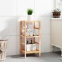 Estante de baño madera maciza nogal 35,5x35,5x79 cm en Librerías y estanterías | Comprar online en Foru.es
