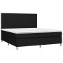 Cama box spring colchón y luces LED tela negro 180x200 cm de vidaXL, Camas y somieres - Ref: Foro24-3135295, Precio: 663,90 €...