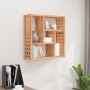 Estante de pared madera maciza nogal 49x15x49 cm en Estanterías | Comprar online en Foru.es
