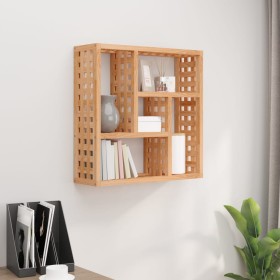 Estante de pared madera maciza nogal 49x15x49 cm en Estanterías | Comprar online en Foru.es