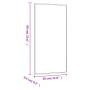 Espejo de pared vidrio rectangular 30x60 cm en Espejos | Comprar online en Foru.es