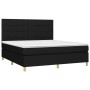 Cama box spring colchón y luces LED tela negro 180x200 cm de vidaXL, Camas y somieres - Ref: Foro24-3135455, Precio: 636,96 €...