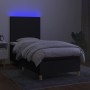 Cama box spring colchón y luces LED tela negro 90x200 cm de vidaXL, Camas y somieres - Ref: Foro24-3135247, Precio: 317,19 €,...