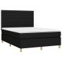 Cama box spring colchón y luces LED tela negro 140x190 cm de vidaXL, Camas y somieres - Ref: Foro24-3135511, Precio: 480,18 €...