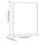 Espejo de pared vidrio rectangular 50x60 cm en Espejos | Comprar online en Foru.es