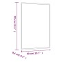 Espejo de pared vidrio rectangular 50x80 cm en Espejos | Comprar online en Foru.es