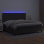Cama box spring colchón y LED cuero sintético negro 200x200 cm de vidaXL, Camas y somieres - Ref: Foro24-3135963, Precio: 682...