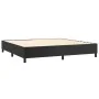 Cama box spring colchón y LED cuero sintético negro 200x200 cm de vidaXL, Camas y somieres - Ref: Foro24-3135963, Precio: 694...
