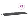 Cojines de banco de jardín 2 uds antracita 150x50x7 cm de vidaXL, Cojines para sillas y sofás - Ref: Foro24-315016, Precio: 8...