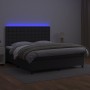 Cama box spring colchón y LED cuero sintético negro 180x200 cm de vidaXL, Camas y somieres - Ref: Foro24-3135957, Precio: 608...