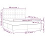 Cama box spring colchón y LED cuero sintético negro 180x200 cm de vidaXL, Camas y somieres - Ref: Foro24-3135957, Precio: 608...