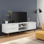 Mueble de TV MOLDE madera maciza de pino blanca 158x40x49 cm en Muebles TV | Comprar online en Foru.es