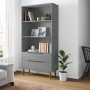 Librería MOLDE madera maciza de pino gris 85x35x170,5 cm en Librerías y estanterías | Comprar online en Foru.es