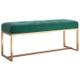 Banco de terciopelo verde oscuro 110x36x45 cm en Bancos para recibidores y almacenamiento | Comprar online en Foru.es
