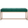 Banco de terciopelo verde oscuro 110x36x45 cm en Bancos para recibidores y almacenamiento | Comprar online en Foru.es