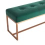Banco de terciopelo verde oscuro 110x36x45 cm en Bancos para recibidores y almacenamiento | Comprar online en Foru.es