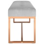 Banco de terciopelo gris 110x36x45 cm en Bancos para recibidores y almacenamiento | Comprar online en Foru.es