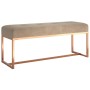 Banco de terciopelo beige 110x36x45 cm en Bancos para recibidores y almacenamiento | Comprar online en Foru.es