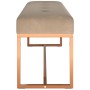 Banco de terciopelo beige 110x36x45 cm en Bancos para recibidores y almacenamiento | Comprar online en Foru.es