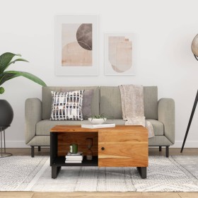 Mesa de centro madera maciza acacia y contrachapada 80x50x40 cm en Mesas de centro | Comprar online en Foru.es