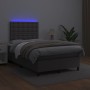 Cama box spring colchón y LED cuero sintético gris 120x200 cm de vidaXL, Camas y somieres - Ref: Foro24-3135937, Precio: 431,...