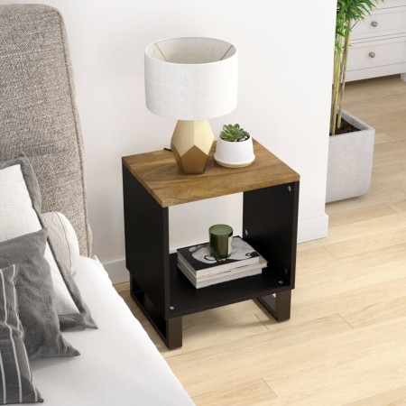 Mesa de centro madera maciza mango y contrachapada 40x31x46 cm en Mesas de centro | Comprar online en Foru.es