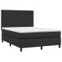 Cama box spring colchón y LED cuero sintético negro 140x190 cm de vidaXL, Camas y somieres - Ref: Foro24-3135819, Precio: 510...