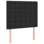 Box spring bed and LED mattress black synthetic leather 90x190 cm by vidaXL, Beds and slatted bases - Ref: Foro24-3135915, Pr...