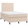 Cama box spring colchón LED cuero sintético capuchino 120x200cm de vidaXL, Camas y somieres - Ref: Foro24-3135878, Precio: 39...