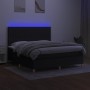Cama box spring colchón y luces LED tela negro 180x200 cm de vidaXL, Camas y somieres - Ref: Foro24-3135615, Precio: 627,07 €...