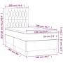 Cama box spring colchón y luces LED tela gris claro 100x200 cm de vidaXL, Camas y somieres - Ref: Foro24-3135653, Precio: 344...