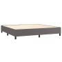 Cama box spring colchón y LED cuero sintético gris 200x200 cm de vidaXL, Camas y somieres - Ref: Foro24-3135967, Precio: 744,...