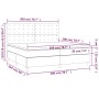 Cama box spring colchón y LED cuero sintético gris 200x200 cm de vidaXL, Camas y somieres - Ref: Foro24-3135967, Precio: 744,...