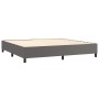 Cama box spring colchón y LED cuero sintético gris 200x200 cm de vidaXL, Camas y somieres - Ref: Foro24-3135847, Precio: 747,...