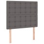 Cama box spring y colchón LED cuero sintético gris 90x200 cm de vidaXL, Camas y somieres - Ref: Foro24-3135925, Precio: 352,2...
