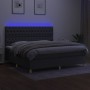 Cama box spring colchón y luces LED tela gris claro 200x200 cm de vidaXL, Camas y somieres - Ref: Foro24-3135702, Precio: 653...