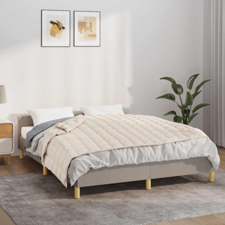 Manta con peso tela color crema claro 150x200 cm 7 kg en Ropa de cama | Comprar online en Foru.es
