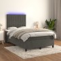 Cama box spring colchón y LED terciopelo gris oscuro 120x200 cm de vidaXL, Camas y somieres - Ref: Foro24-3136234, Precio: 41...