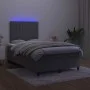 Boxspringbett mit Matratze und dunkelgrauem LED-Samt 120x200 cm von vidaXL, Betten und Lattenroste - Ref: Foro24-3136234, Pre...